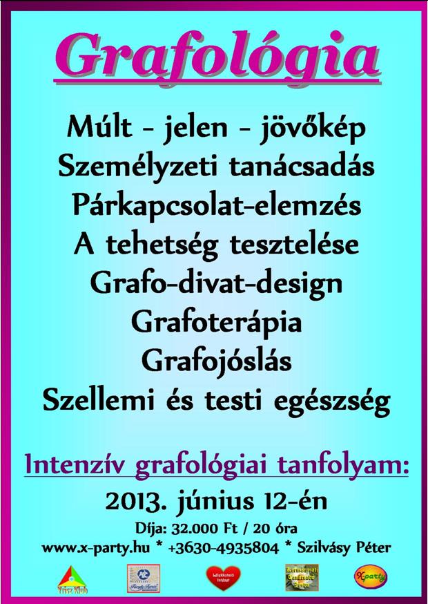 Grafolóiai tanfolyam indul - 2012. október 9-én!